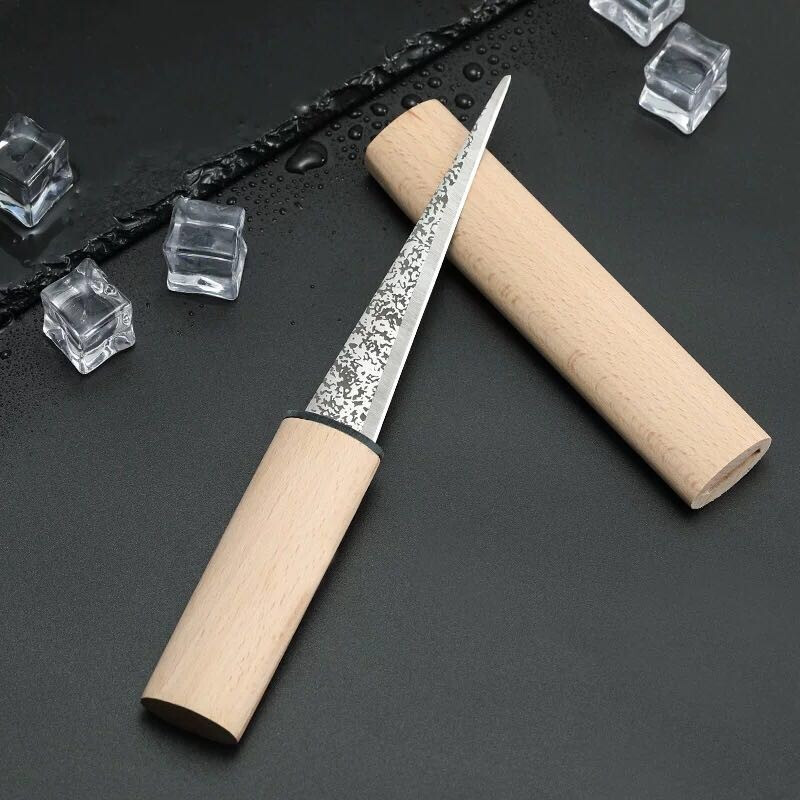 Bar Soul Japanese Ice Shaving Knife Bartender Ice Hockey Knife Round Ice Ball Diamond Square Ice Handmade Large Ice Cube Japanese Ice Shaving Knife 140g