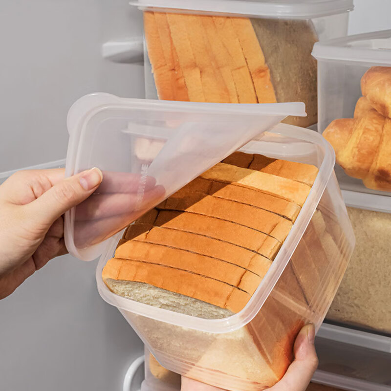 Sanada Seiko Japan imported toast storage box bread storage crisper refrigerator sealed refrigerated fruit food storage box 1.9L high food grade pp5/sealed style