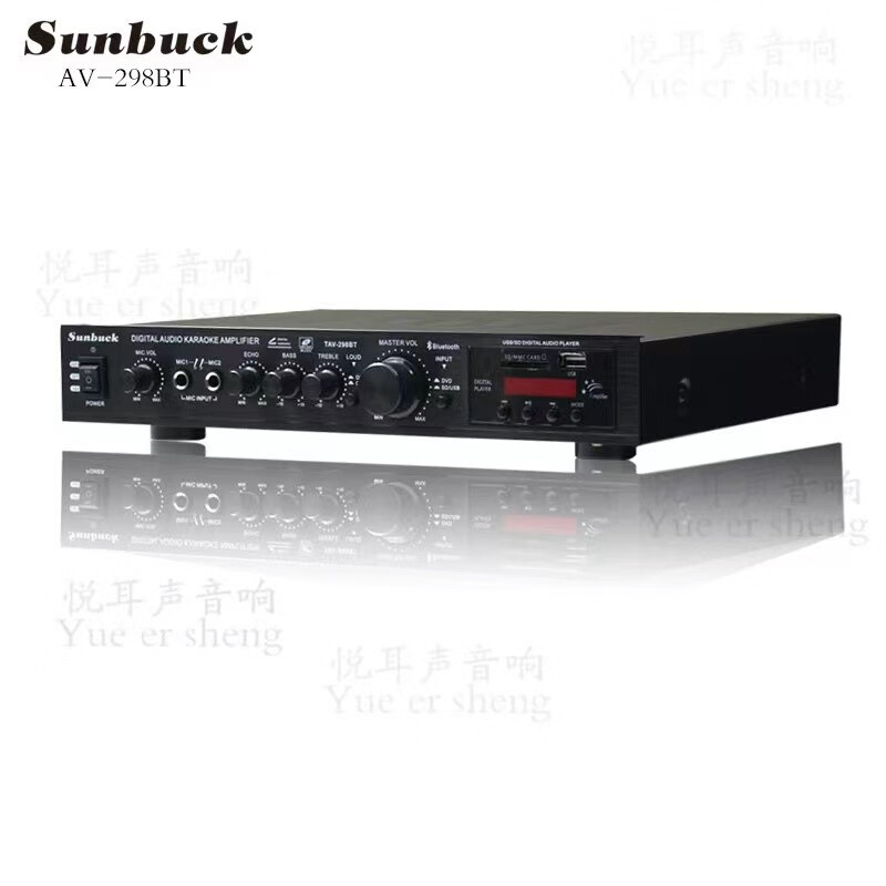 Starklok seventh generation 298BT black gold high quality 5-channel Bluetooth amplifier high-power all-in-one home HIFI amplifier audio karaoke black 298