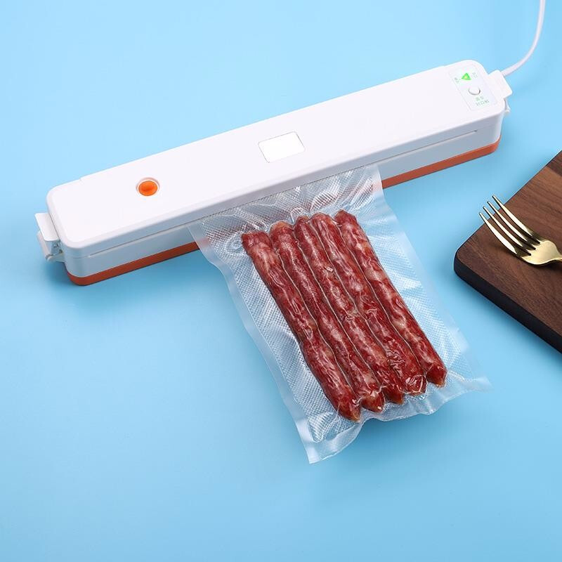 Weiheng Vacuum Machine Small Household Vacuum Packaging Machine Bag Food Tea Vacuum Sealing Machine Temperature Adjustable Vacuum Machine + 10 Bags