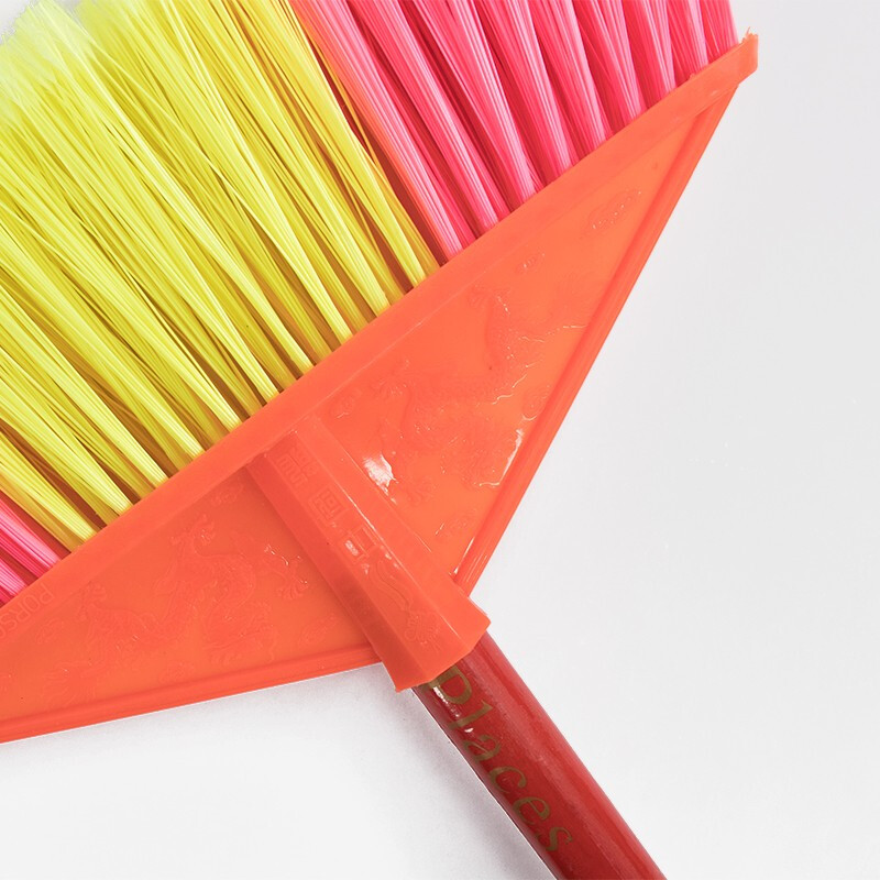 Hasdick HKQS-102 Split bristle plastic broom lotus split (with wooden pole) 33cm bristle width 10 brooms