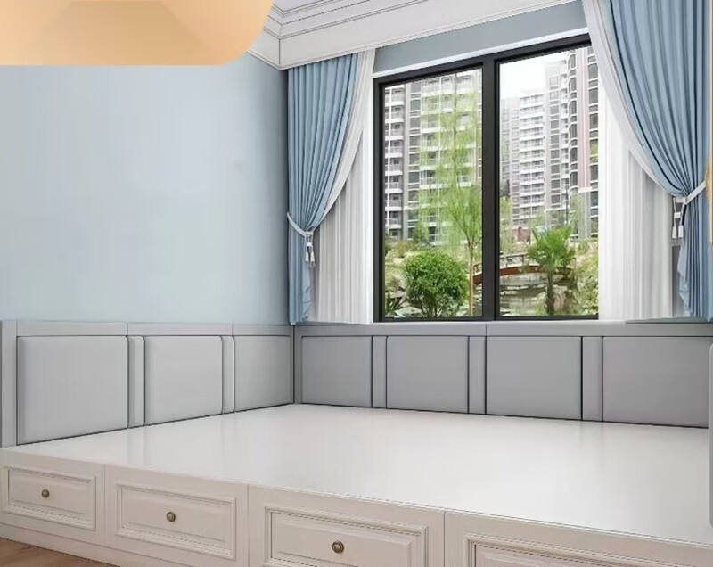 Shantou Lincun wall-mounted soft-packed bed side tatami enclosing Kang enclosing children's anti-collision enclosing seat cushion headboard background sticker self-adhesive style one gray one piece 0.1/square one piece do not take pictures Send samples