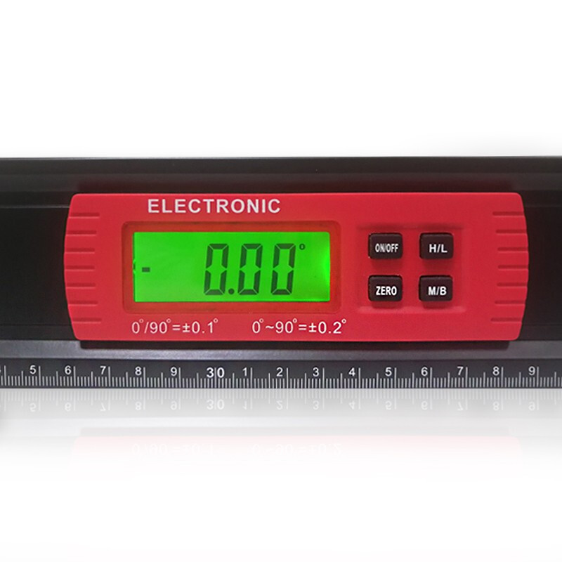 Liangcei high-precision electronic digital display spirit level aluminum alloy balance angle ruler measuring instrument strong magnetic decoration measurement 60cm export-grade high-precision spirit level (digital display version)