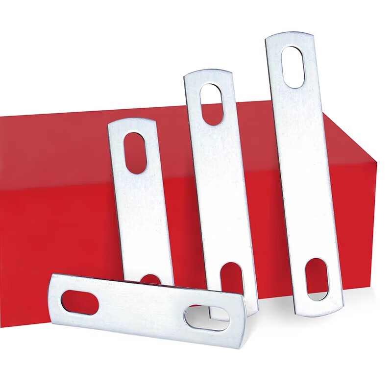 Jinchao national standard galvanized U-shaped buckle pressure plate U-shaped bolt screw baffle tube card double-hole baffle thickened fixed connection piece M6*108 (2 pieces) 304