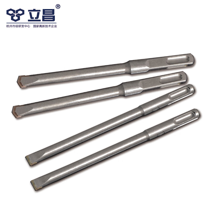 Lichang electric hammer alloy chisel slotted electric pick shovel bit drill bit concrete alloy chisel round handle electric hammer impact shovel head square handle 12*150 flat head chisel 10 pieces