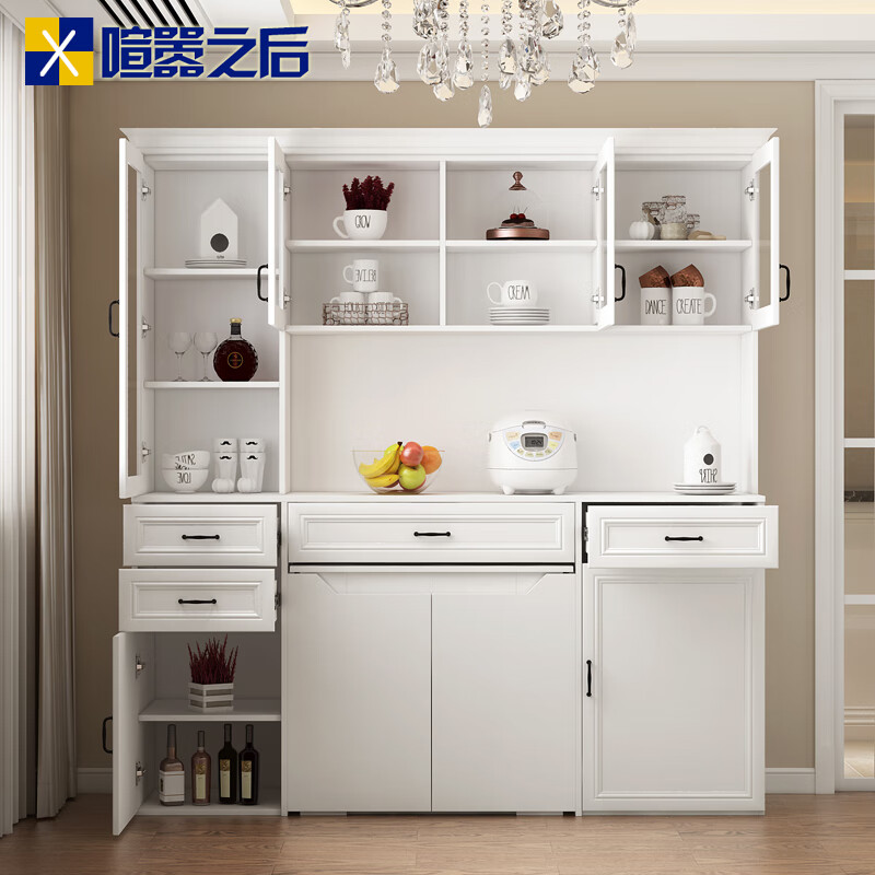 After the Hustle Simple Sideboard Folding Dining Table Combination Integrated Kitchen Shrinking Dining Table Restaurant Shelf High Cabinet Customization Style 3 1450*470*960