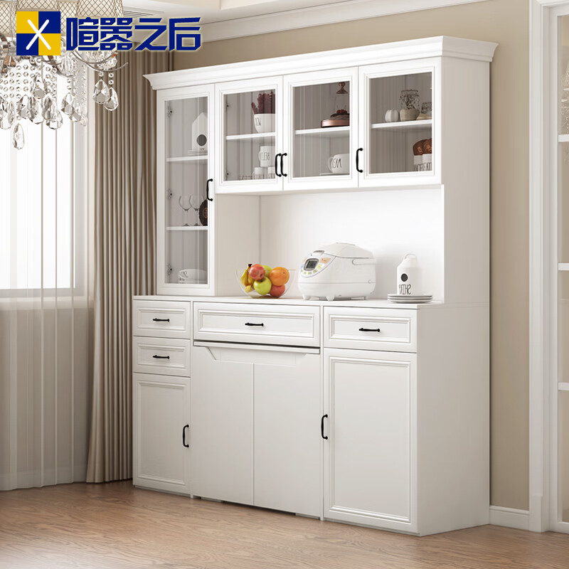 After the Hustle Simple Sideboard Folding Dining Table Combination Integrated Kitchen Shrinking Dining Table Restaurant Shelf High Cabinet Customization Style 3 1450*470*960