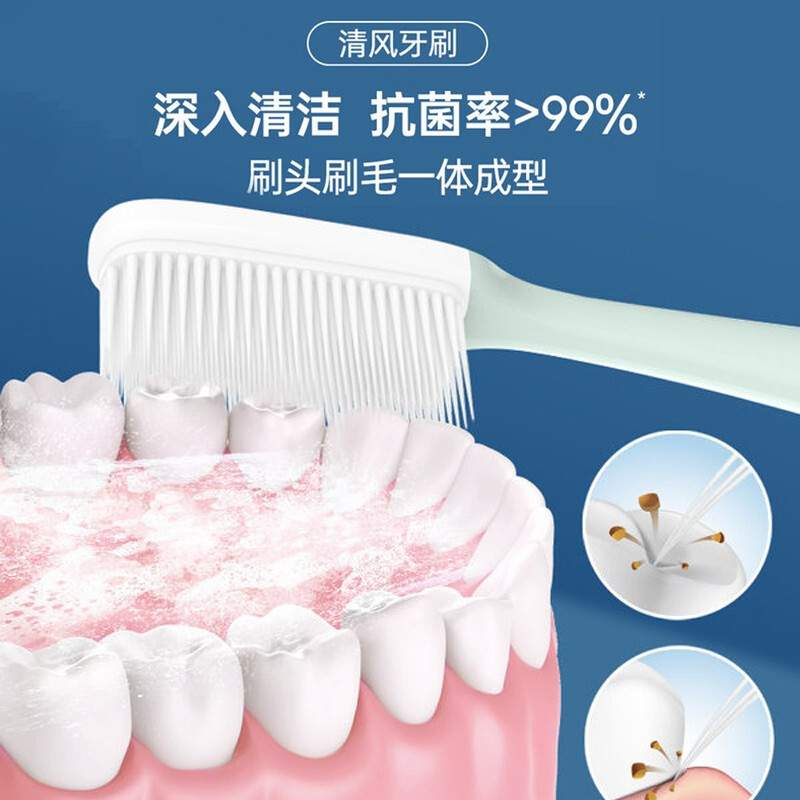 Namei nano antibacterial soft toothbrush gently cleans teeth and massages gums, family pack 9 pieces