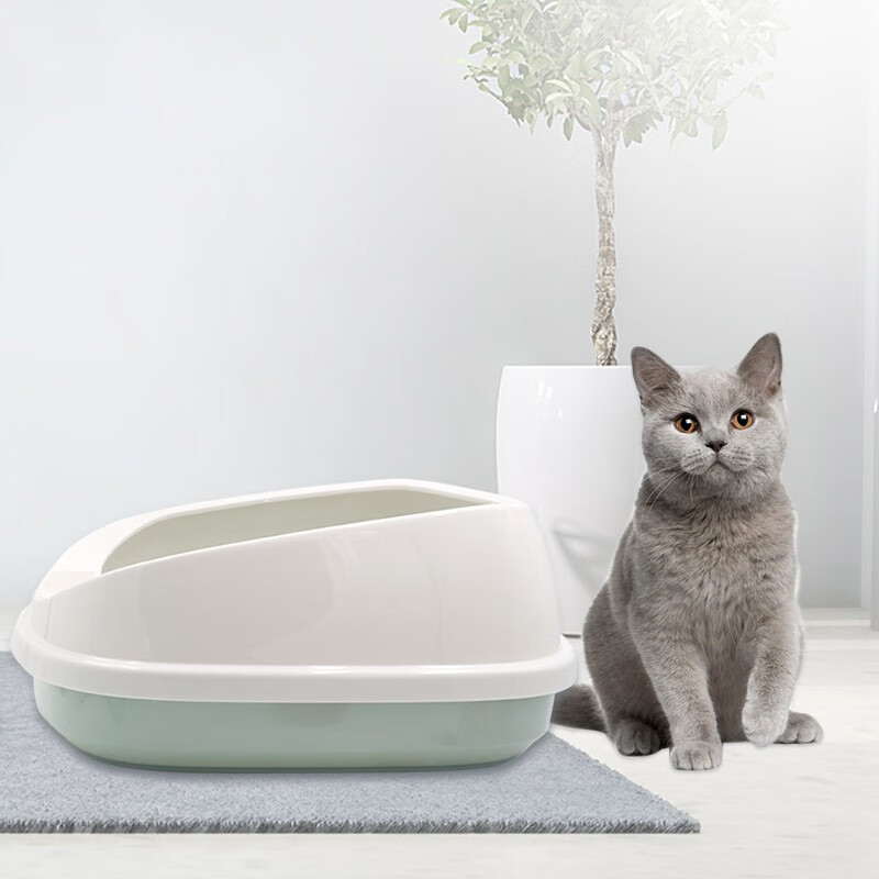 Crazy owner cat litter box medium semi-enclosed cat toilet anti-splash litter box kitten adult cat litter box cat supplies