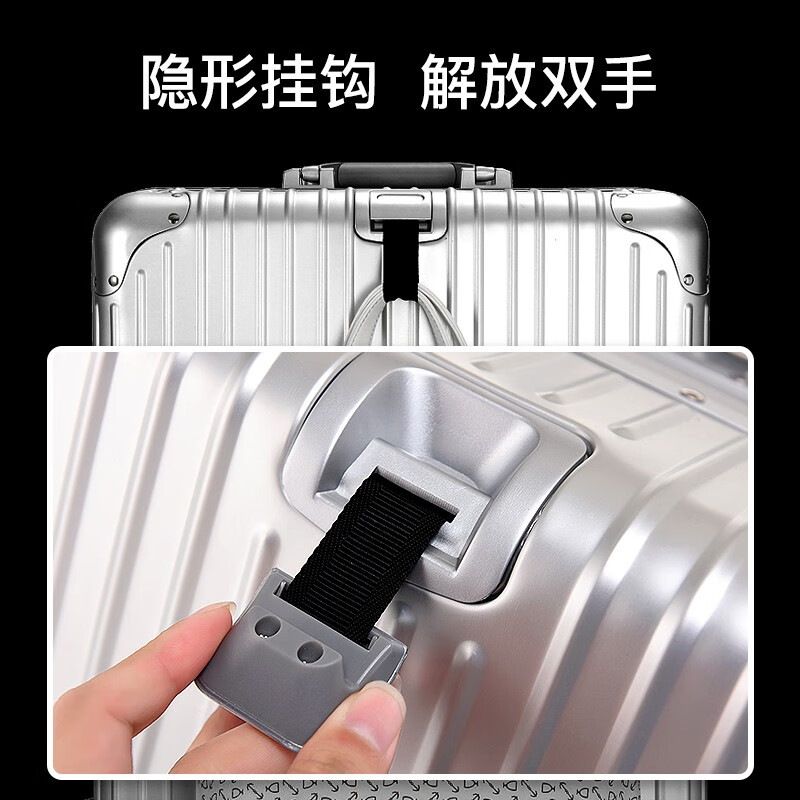 YKOO all-aluminum magnesium alloy suitcase large capacity men's and women's trolley case aluminum frame small boarding case travel password box all-aluminum magnesium alloy - 50/50 technology silver 20 inches - boarding case - portable trolley case on the plane