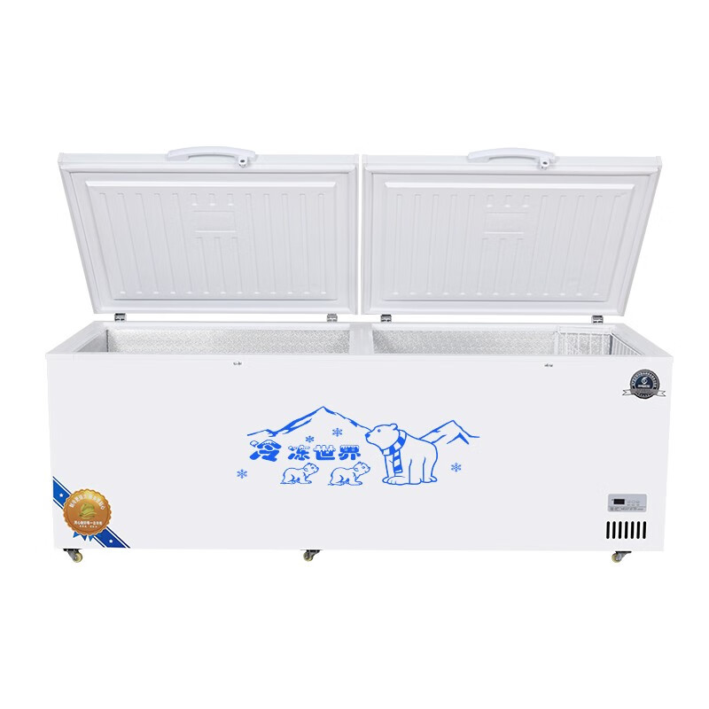 Bingnuoxi Freezer Commercial Large Capacity Freezer Household Horizontal Freezer Large Capacity Refrigerated Freezer Display Cabinet Commercial Freezer Commercial Freezer 528 Single Temperature Copper Tube 1260*630*850