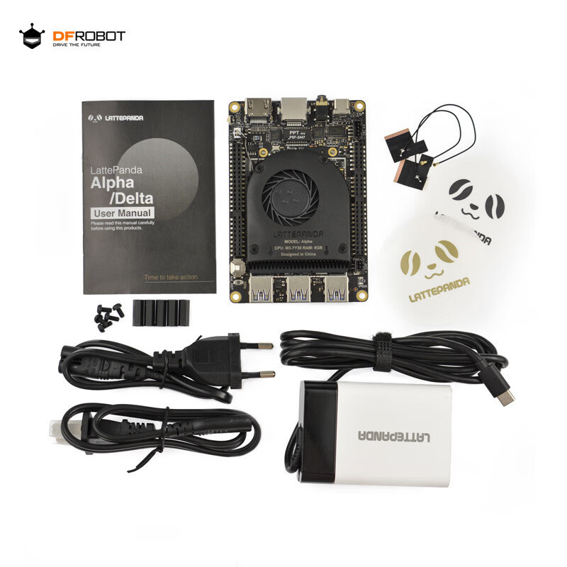 DFROBOT LattePanda Latte Panda Alpha CPU Win10 Development Board Microcontroller Robot Main Control Board Alpha 864s Pro Activated Version (8G64G)