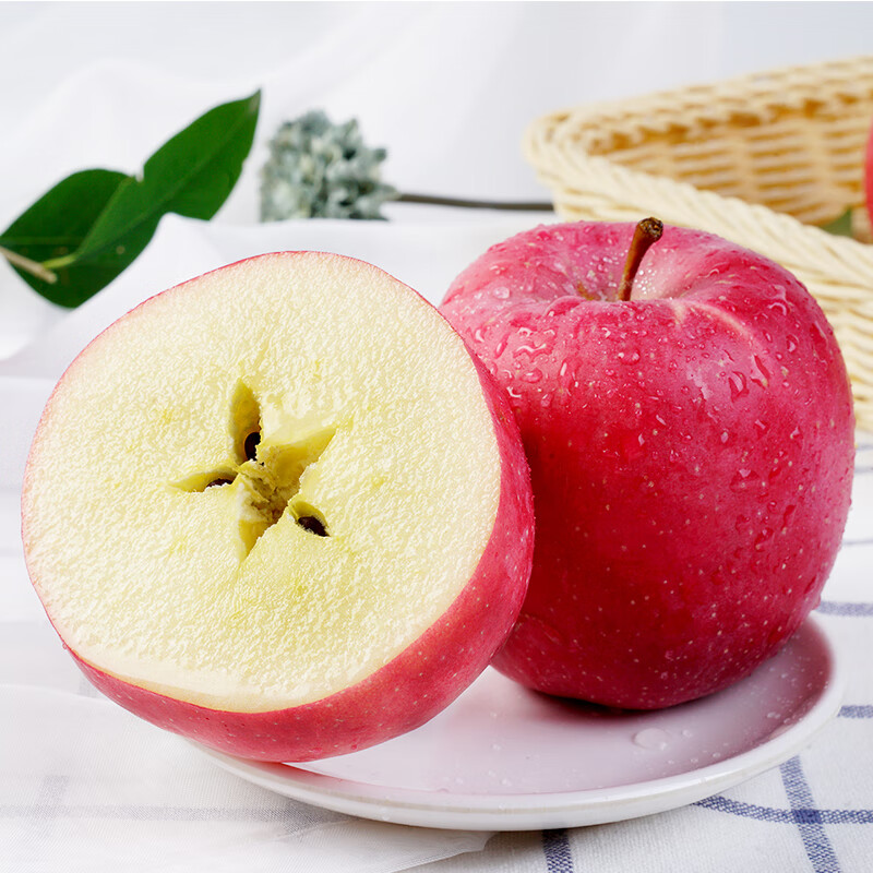Longyuan Red SF Home Jingning Apple Gansu Red Fuji Apple Fresh Fruit for Pregnant Women Directly from the Source with Free Shipping Strictly Selected by Supermarkets | 10 Jin 76-85mm Net Weight 8.5 Jin Medium Fruit