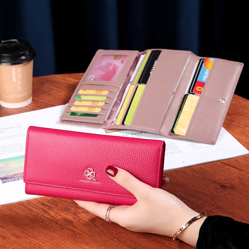 Sephoron Soft Cowhide Tri-fold Ultra-Thin Valentine's Day Wallet 2026 Fashion New Genuine Leather Multi-Card Slots Mobile Phone Banknote Wallet Black DC5A561405