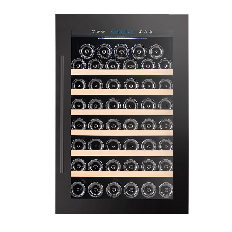 Bacchus wine cabinet built-in 48 pieces thermostatic cabinet wine cabinet multi-functional household wine champagne freezer tea cabinet foreign wine home kitchen living room villa wall cabinet YC-110 black single temperature air-cooled compressor fully built-in 48 bottles
