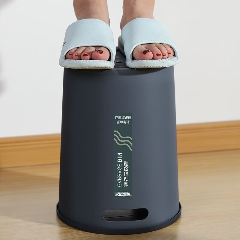 Hanshi Liujia (hanshiiujia) circle trash can home bathroom living room creative kitchen bedroom large office paper basket large mixed color 3 buckets + 100 garbage bags