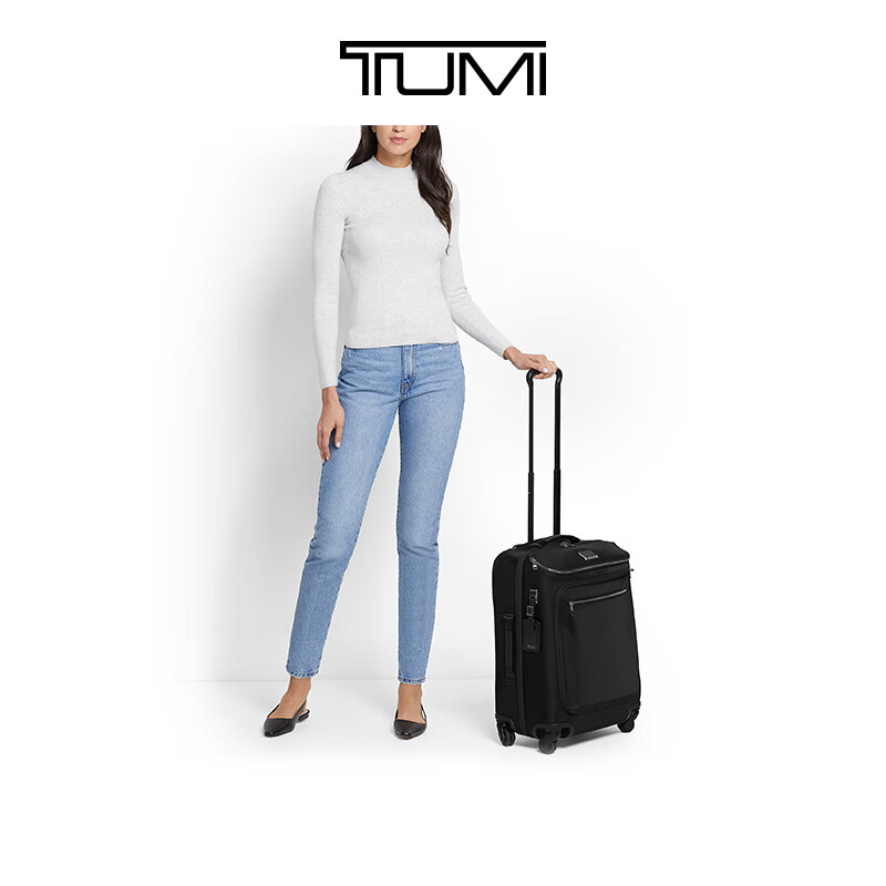 TUMI/Tuming Voyageur travel suitcase portable travel trolley case New Year's Valentine's Day gift black with smoke gun color/0196463DGM 20 inches