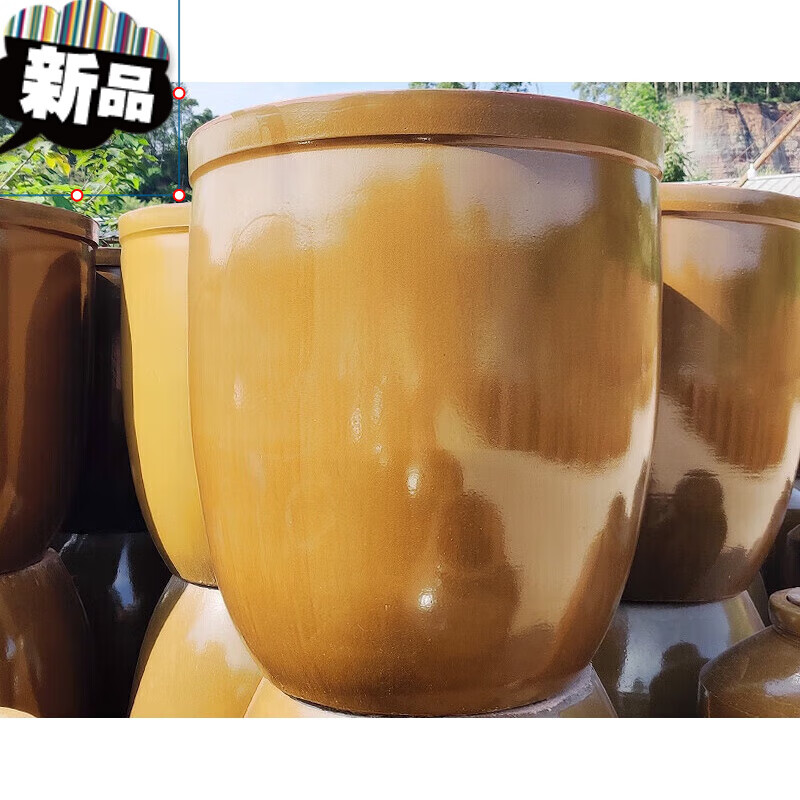 Fantasy sauerkraut jar, pickle jar, pickles and salt dishes, old-fashioned small sauce jar, ceramic Northeastern household container, tile jar, large water jar for water storage, classic slim and tall type 60 catties, water capacity 0ml