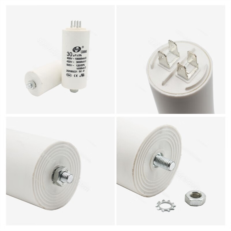 CBB60 running capacitor 450V with screw 10/14/15/18/20/25/30/45/50/70uf 5UF one