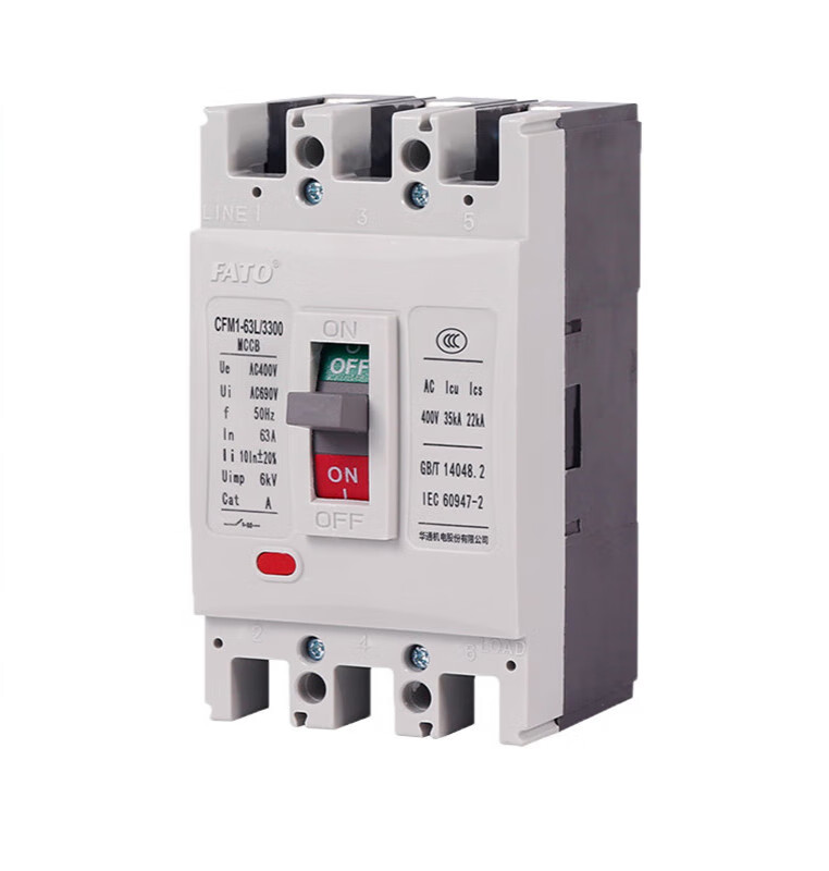 Huatong plastic case circuit breaker CFM1-100 125 160 250 630A three-phase four-wire 380V circuit breaker 3p/ 400A 4p