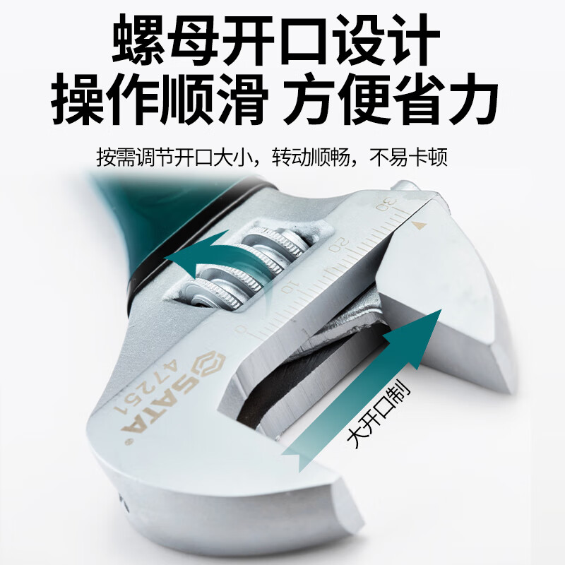 SATA European style adjustable wrench 24 inches 47255