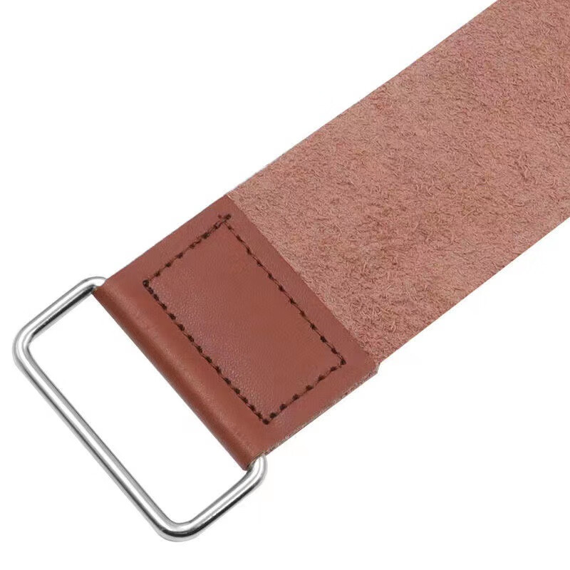 LEEPED mirror shaving knife, real cowhide shaving cloth, sharpening cloth, polished leather cowhide strip, old-fashioned razor cloth shaving knife, razor sharpener, mirror deburring, one size fits all - cowhide + beech wood shaving board