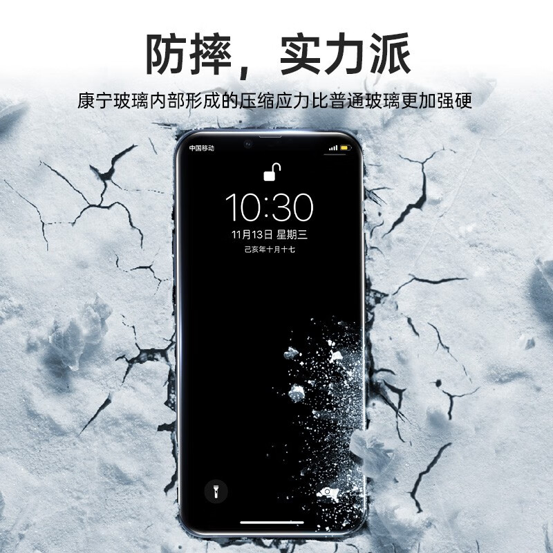 0 degrees suitable for iPhone13promax iPhone16e Corning glass tempered film anti-glare anti-blue light film anti-explosion anti-fall edge anti-scratch iPhone13Pro mobile phone film AG anti-glare iPhone 13Pro-6.1 inches/Apple 16e