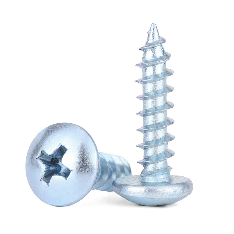 JINGGONG Plus hardwood screws, large flat head self-tapping screws, large cap self-tapping screws, umbrella head round head self-tapping wood screws, M5*12 half box, 400 pieces