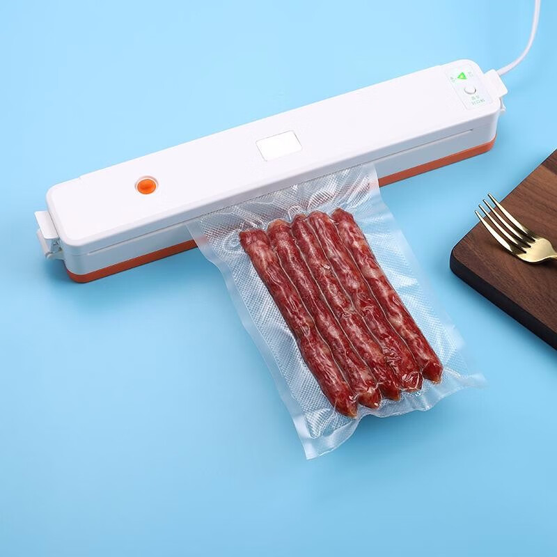 Weiheng Vacuum Machine Small Household Vacuum Packaging Machine Bag Food Tea Vacuum Sealing Machine Temperature Adjustable Vacuum Machine + 10 Bags