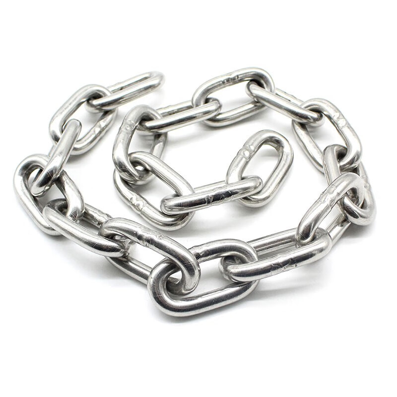 Jinguluo 304 stainless steel chain iron chain guardrail chain chandelier chain swing chair chain traction chain 4mm thick 2m long KCAA-436
