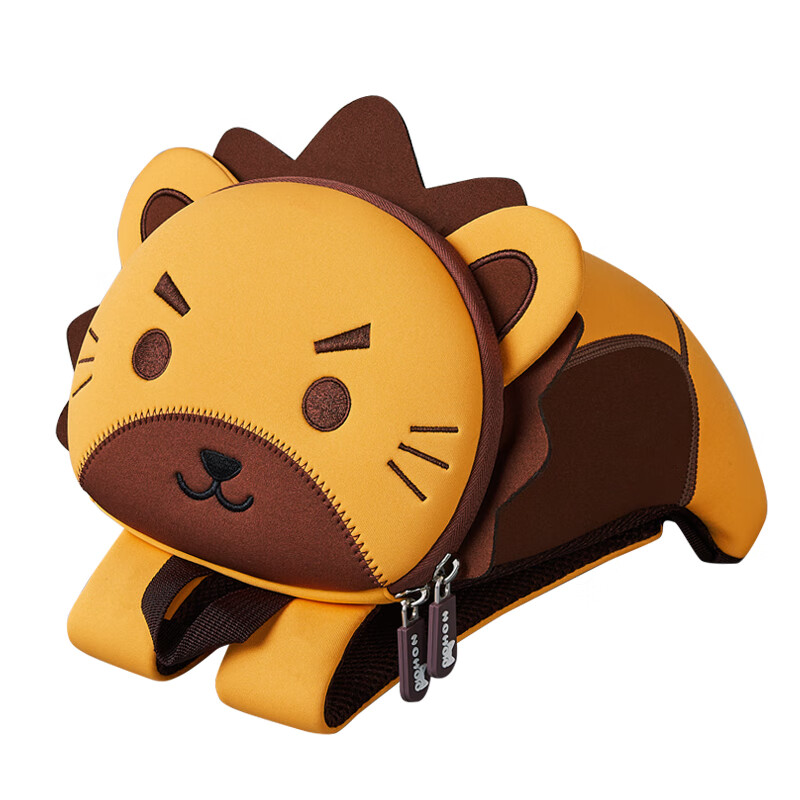 NOHOO children's schoolbags for boys and girls kindergarten backpack cartoon animal anti-lost rope small bag lion medium size