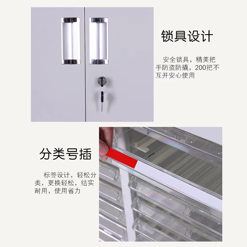 Kaiyuan large 33 drawer three-column with door A4 parts cabinet drawer-type item cabinet file bill classification storage cabinet KY-LJG56