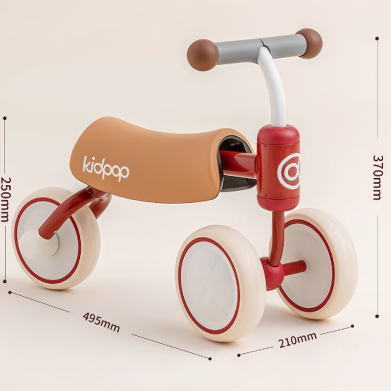 Kidpop baby walker anti-O-leg anti-rollover children's balance car 1-3 years old baby slider one-year-old gift red