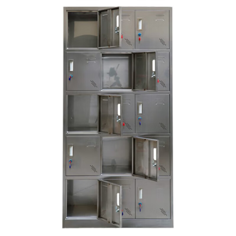 Locker material iron sheet height 1800mm width 1350mm thickness 300mm number of cabinets 15 cabinets