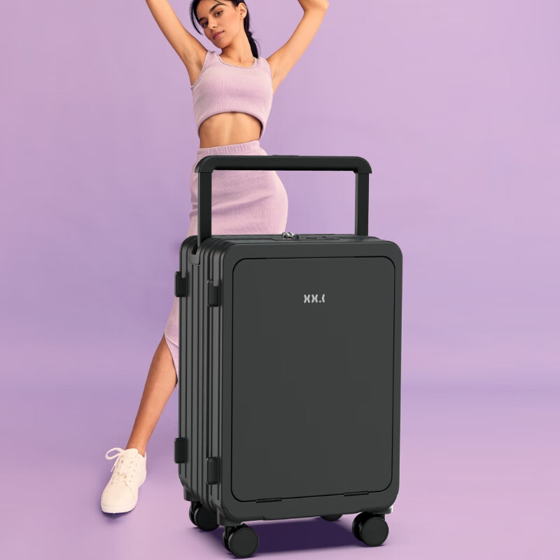 SENSAKIN new Xiake front opening XXK suitcase large capacity business trip code boarding travel leather official authentic white - front opening model 20 inches suitable for short trips of 1-3 days