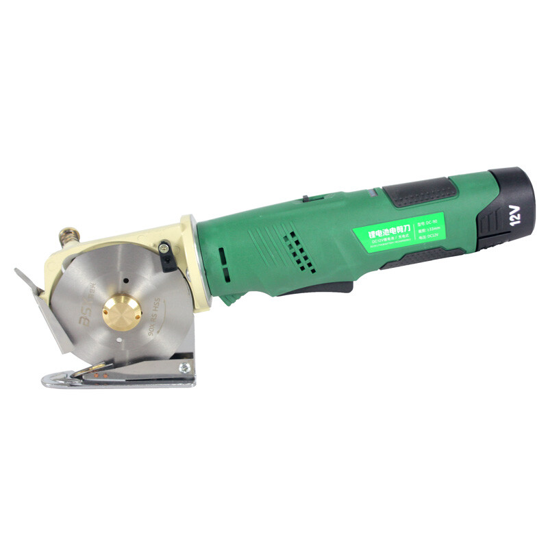 Junjiu rechargeable circular knife machine wireless portable handheld electric scissors cloth cutting machine lithium battery cloth cutting machine DC-70 with two small batteries