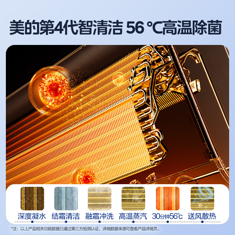 Midea Air Conditioner Cool Energy Saving 2 HP New Level Energy Efficiency Frequency Converter Cooling and Heating Large Bedroom 27 Double Row Copper Tubes Air Conditioner Hang-up State Subsidy KFR-46GW/N8KS1-1