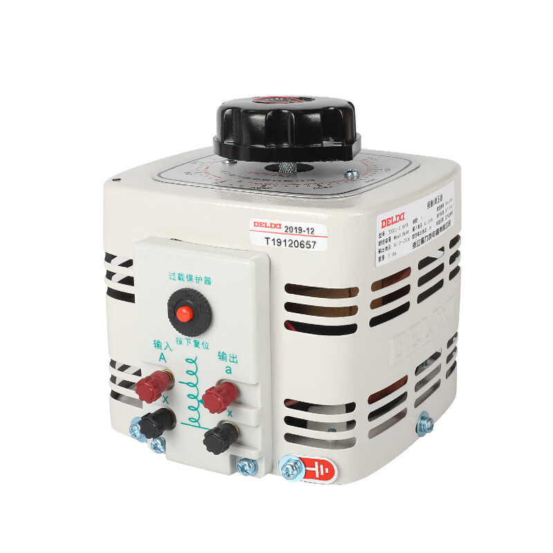 Delixi electrical voltage regulator 220v single-phase AC contact voltage regulator auto-coupling TDGC2 output adjustable 0-250V TDGC2-500W