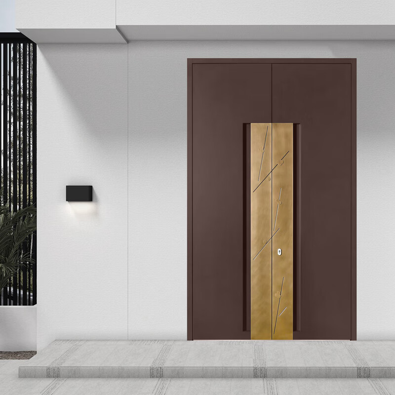 Yuelongmen Intelligent Armored Door System Door Fingerprint Code Lock Anti-theft Door Entry Door Porch Customized Carved Aluminum Door XT512 Non-standard Customized Size Contact Customer Service