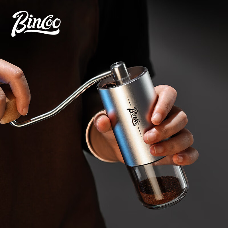Bincoo hand grinder olive green portable steel core six-star hand grinder manual coffee bean grinder