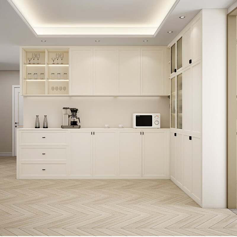 Sophia wardrobe European style bedroom combination home wardrobe multi-functional wardrobe cloakroom sideboard TV cabinet red wine cabinet 5 packages