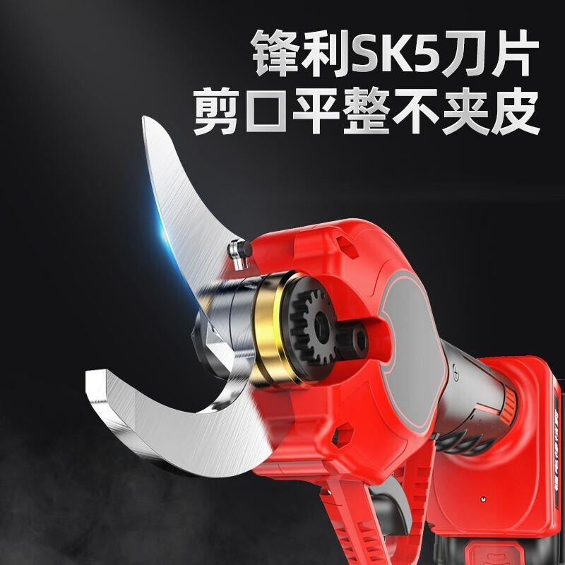 Dr. Chen electric scissors to cut branches, electric fruit tree scissors, rechargeable lithium battery pruning shears, peach tree orchard mulberry tree pruning, opening 4 cm, two electric knives