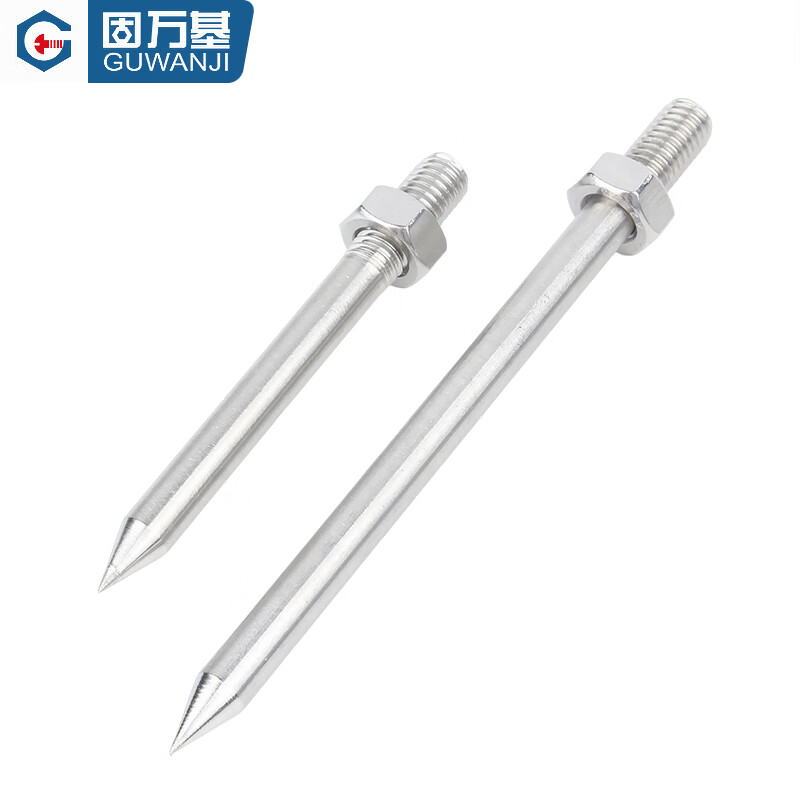 Guwanji 304/201 pipe clamp stainless steel nail hoop nail PVC pipe hoop wall nail extended screw clamp hanger straight rod 304 material M10x100 2 sets