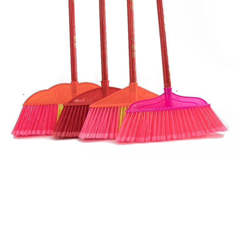 Hasdick HKQS-102 Split bristle plastic broom lotus split (with wooden pole) 33cm bristle width 10 brooms