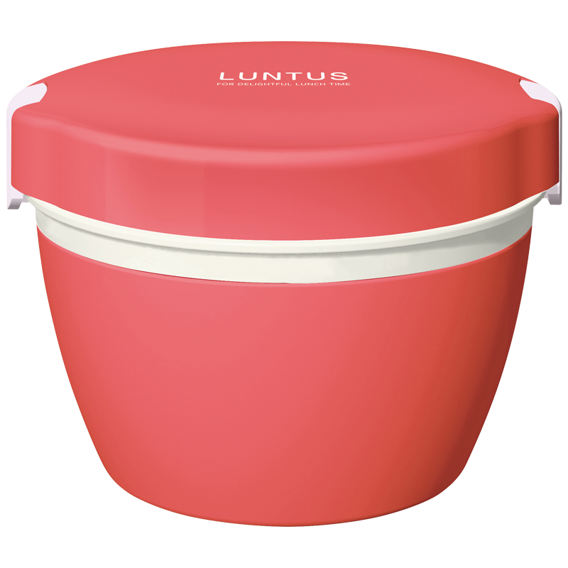 ASVEL stainless steel insulated lunch box 2-layer adult student double-layer insulated bucket microwaveable, pink 620ml 2-layer