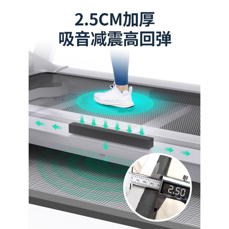 OEING treadmill soundproof shock-absorbing mat floor silent home floor mat shock-proof special rubber mat thickening spinning mat whole sheet extra thick 160*80*4.0 black gray sound insulation