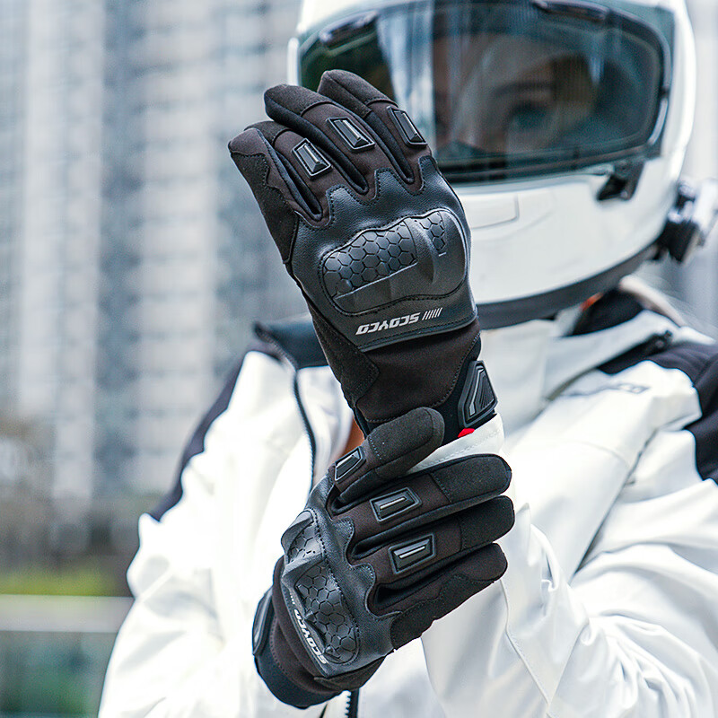 SCOYCO motorcycle riding gloves, autumn and winter waterproof, warm and anti-fall touch screen riding gloves for men and women motorcycle racing riders