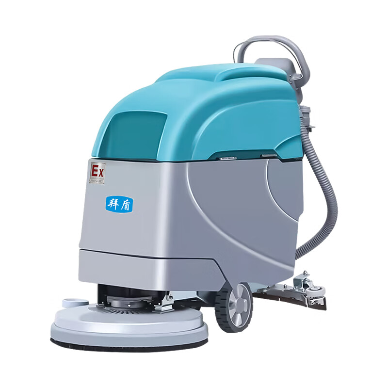 Baidun explosion-proof hand push floor scrubber chemical warehouse road cleaning explosion-proof floor scrubber factory workshop hotel multi-function floor scrubber 24V EXP1-1YP-21B