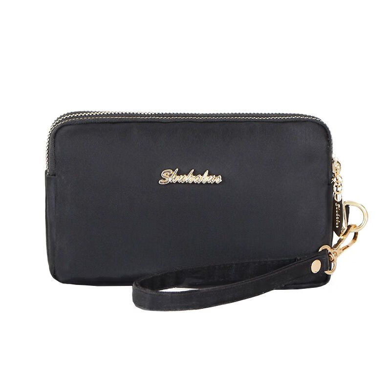 QUEENJOY large capacity three-in-one bag mobile phone bag mom clutch bag portable wrist bag with long wallet coin purse purple