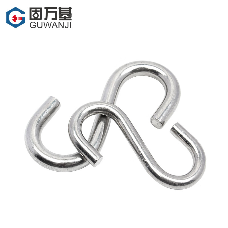 Guwanji S hook 304 stainless steel S-shaped hook S-shaped hook S hook industrial hook convenient hook load-bearing customization M2 5 pieces